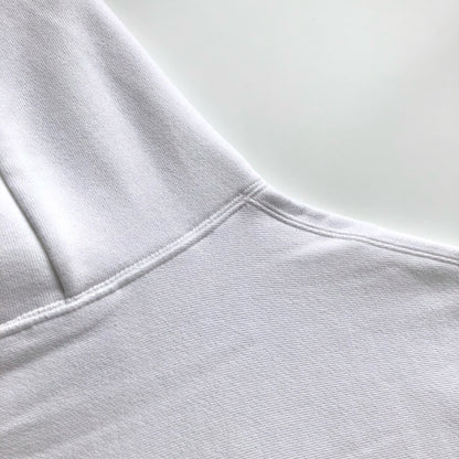 Heavyweight White Hoodie | Unisex Wear | Easywear Street Look | Laidback Fashion Look | Image 4