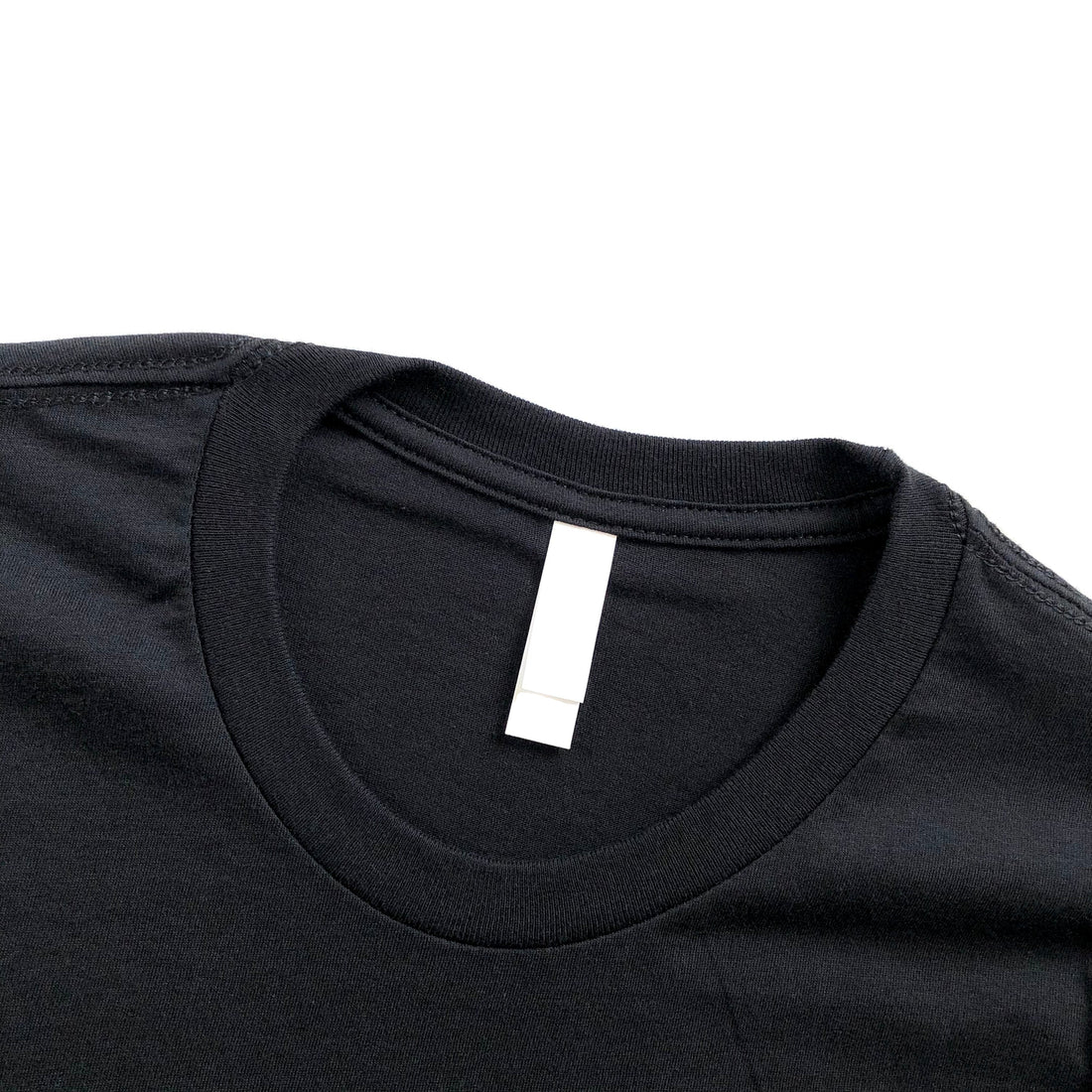 Light and Soft Classic Premium Cotton  Black T-Shirt Crewneck Seam