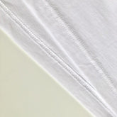 Light and Soft Classic Premium Cotton  White T-Shirt Bottom Hem