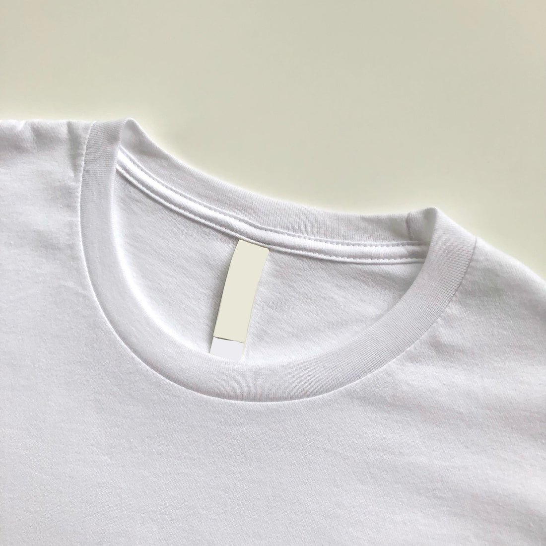 Light and Soft Classic Premium Cotton  White T-Shirt Crewneck Seam