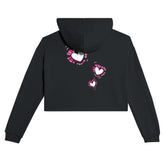 Love is Love Black Crop Hoodie | Light and Soft Premium Cotton-Poly Fleece Blend | Women&