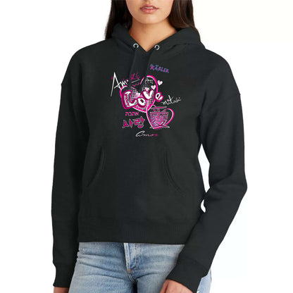 Love is Love Black Hoodie | Women&