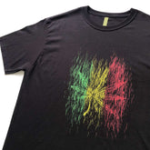 Mariruana Weed Leaf Organic Black T-shirt | Men&