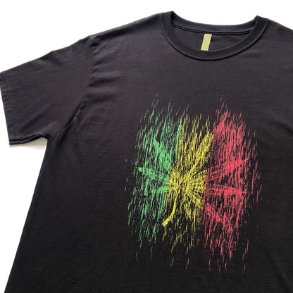 Mariruana Weed Leaf Organic Black T-shirt | Men&