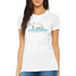 Playful Dolphins Design Street Surf Look White T-shirt 100% Premium Cotton | Surf Dolphin Style Fashion Vibe by an Indie Artist | Front