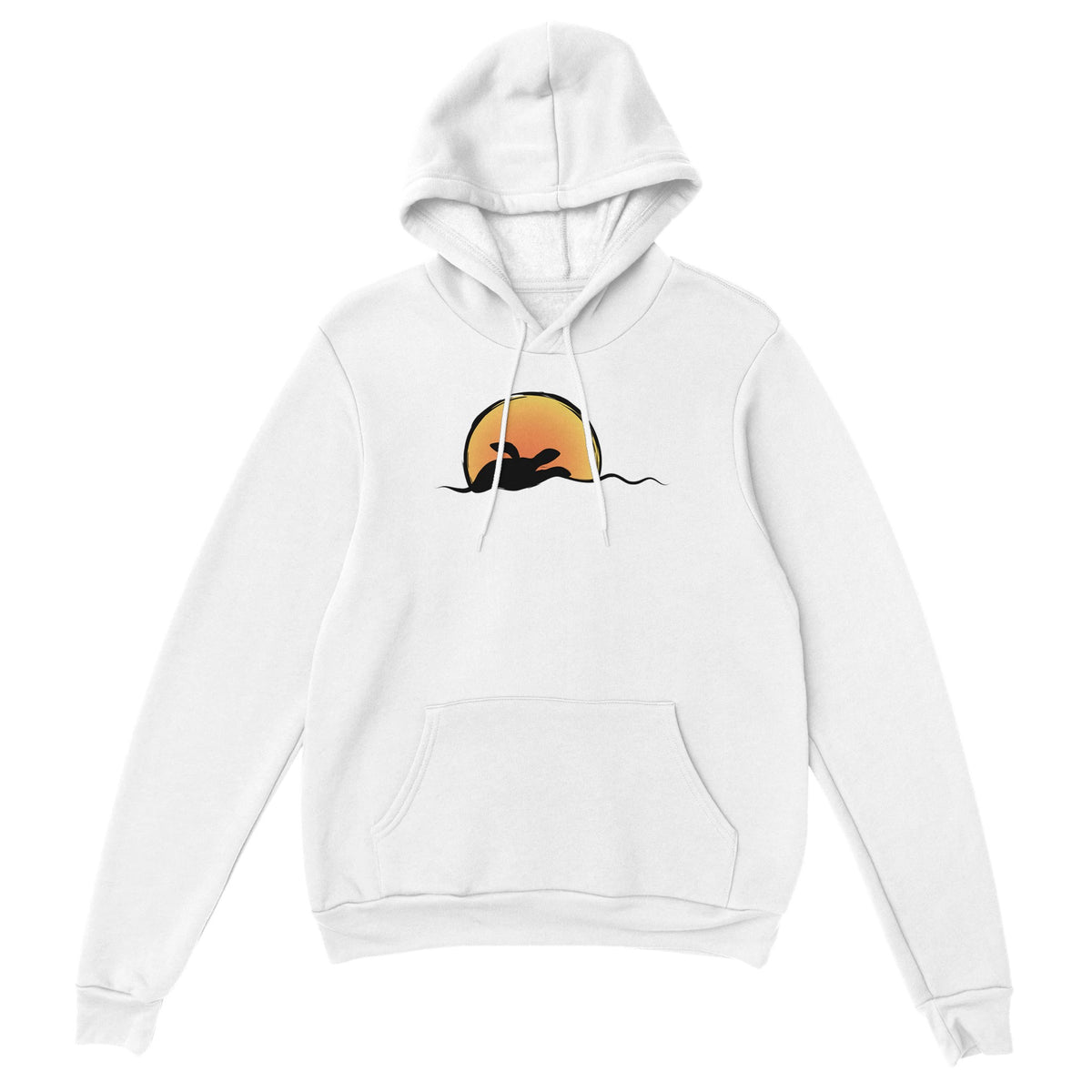 Unisex Sea Turtle Classic White Hoodie, FreeStyle Sea Turtle Apparel Design by an Indie Artist, Front 2
