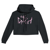 Simply Perfect Punk Slogan Black Crop Hoodie | Light and Soft Premium Cotton-Poly Fleece Blend | Women&