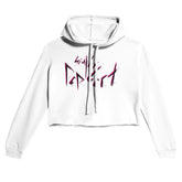 Simply Perfect Punk Slogan White Crop Hoodie | Light and Soft Premium Cotton-Poly Fleece Blend | Women&