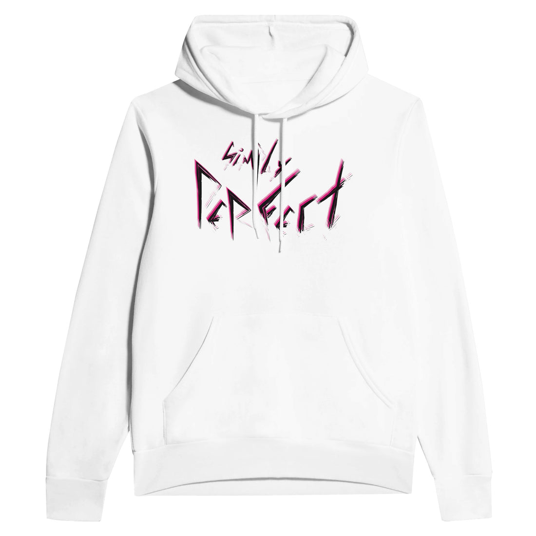 Simply Perfect Punk Slogan White Hoodie | Soft Premium Cotton-Poly Fleece Blend | Women&