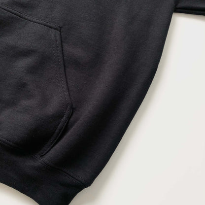 Soft Classic Heavy Cotton-Blend Popular Black Hoodie Kangaroo Pocket