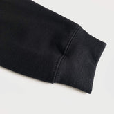 Soft Classic Heavy Cotton-Blend Popular Black Hoodie Sleeve Hem