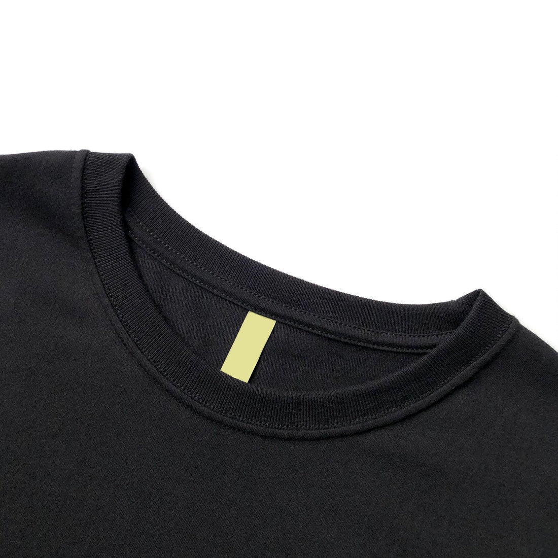 Soft Classic Midweight 100% Organic Cotton Black T-shirt Crewneck Seam