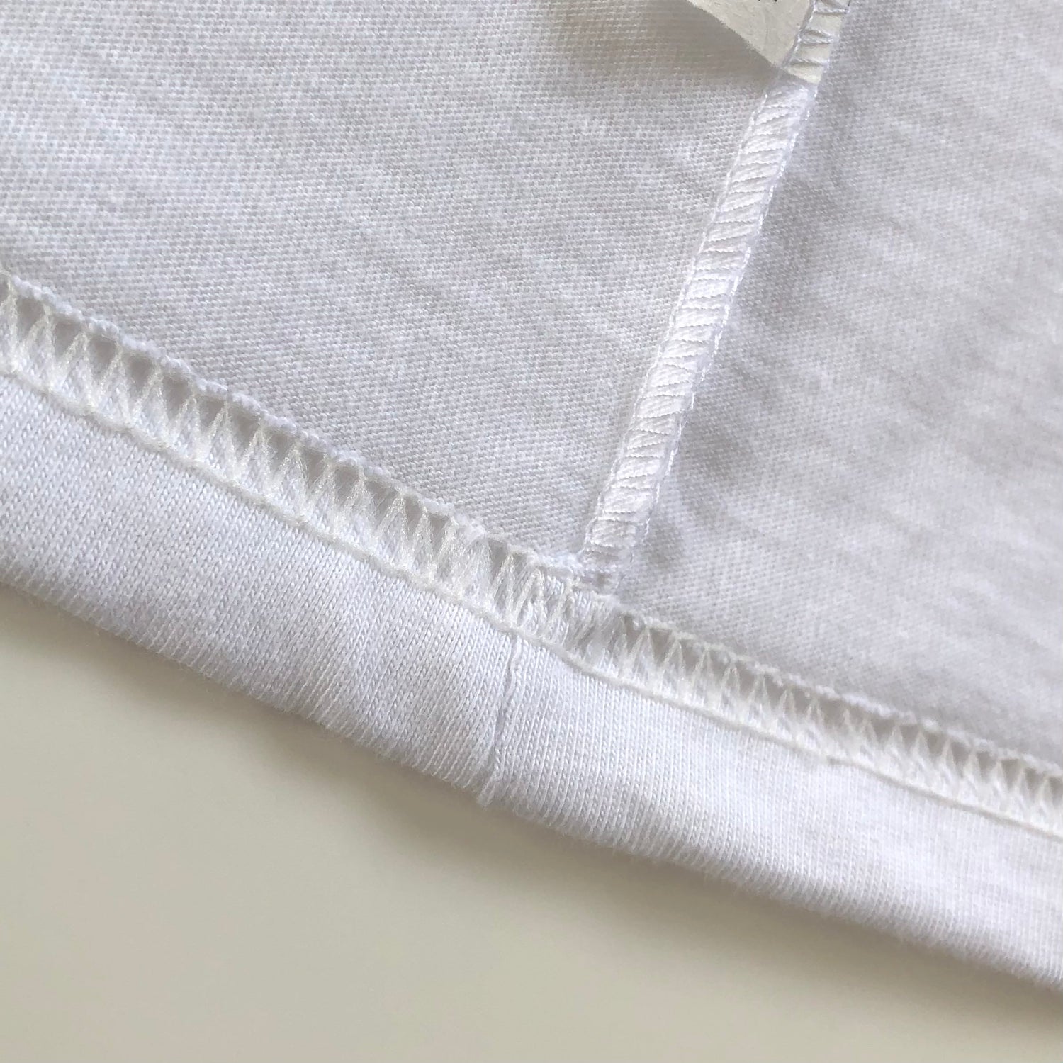Soft Classic Midweight 100% Organic Cotton White T-shirt Inner Seam 