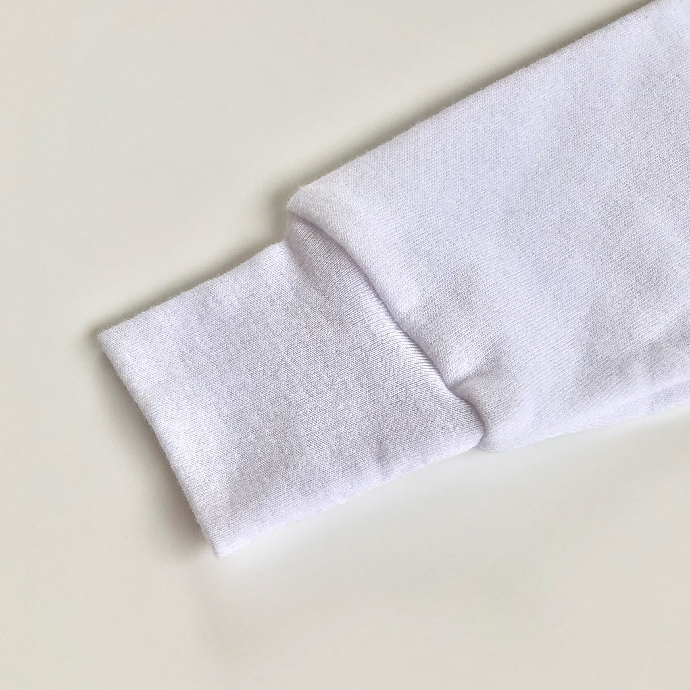 Soft Classic Midweight Cotton Poly-Fleece Blend White Hoodie Sleeve Hem 