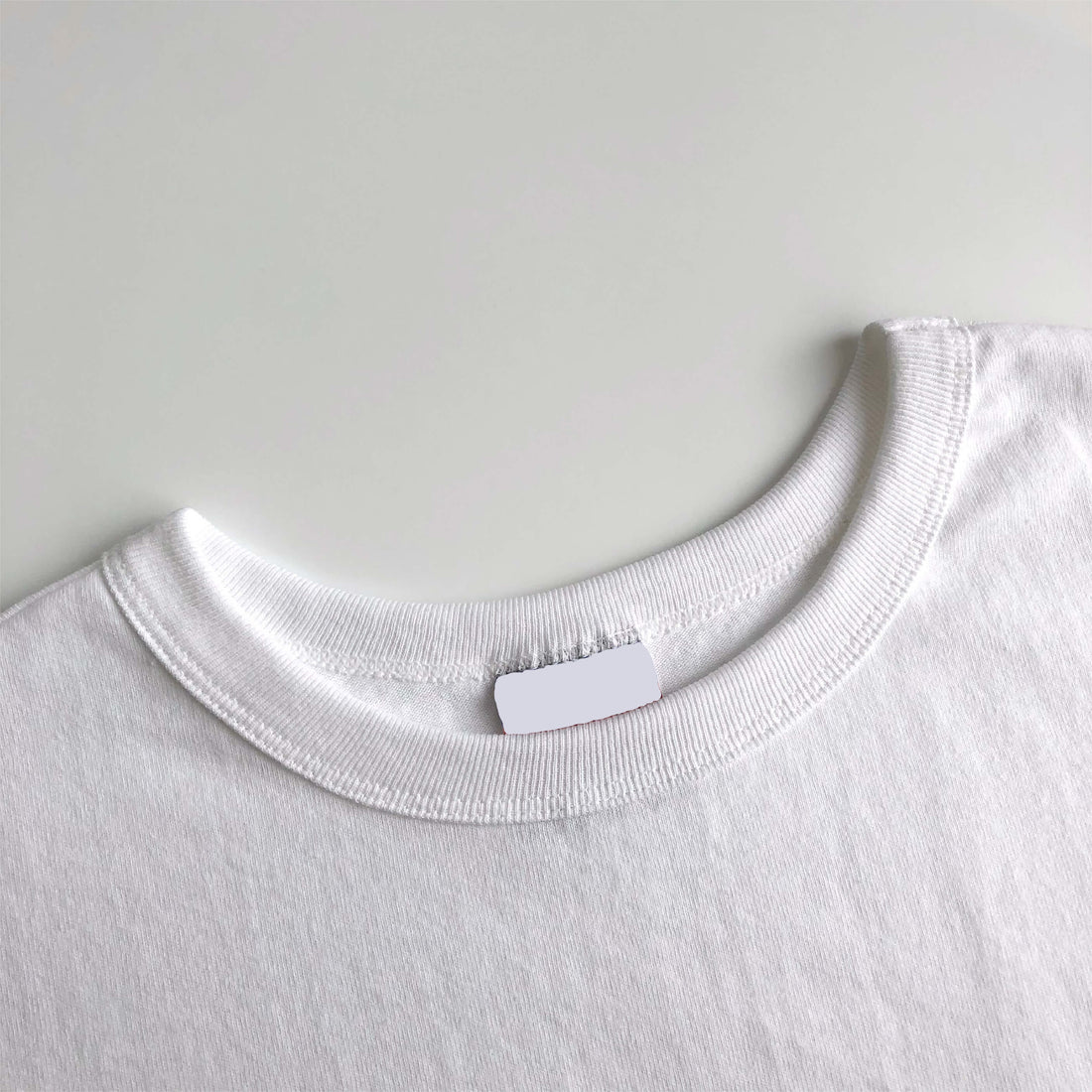 Soft Durable Midweight Premium Cotton White Jersey Crop Top Crewneck Seam