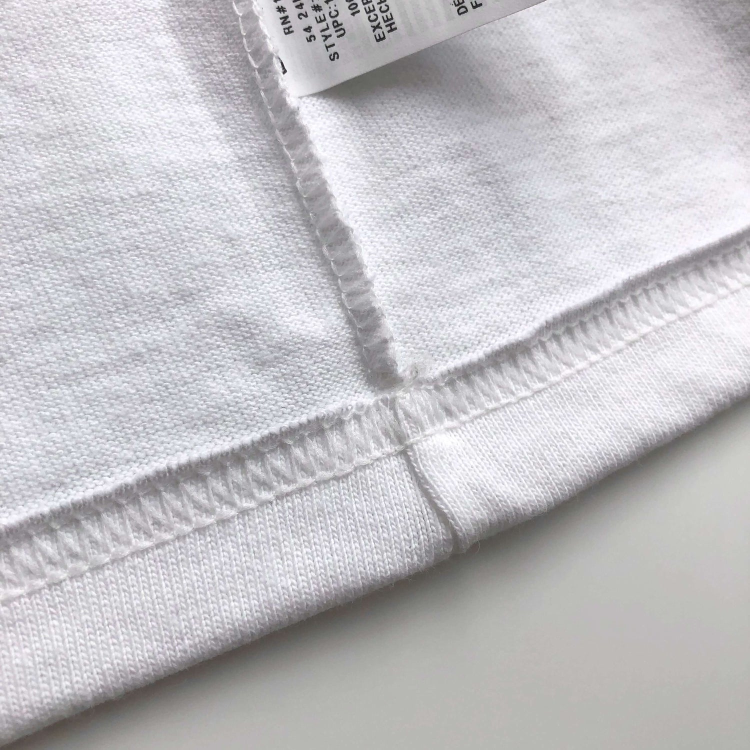 Soft Durable Midweight Premium Cotton White Jersey Crop Top Inner Seam 