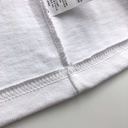 Soft Durable Midweight Premium Cotton White Jersey Crop Top Inner Seam 