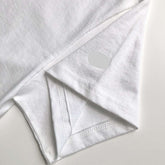 Soft Durable Midweight Premium Cotton White Jersey Crop Top Sleeve Hem  