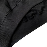 Soft Midweight Organic Cotton Black Hoodie Bottom Hem