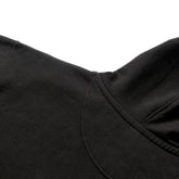 Soft Midweight Organic Cotton Black Hoodie Hood Back