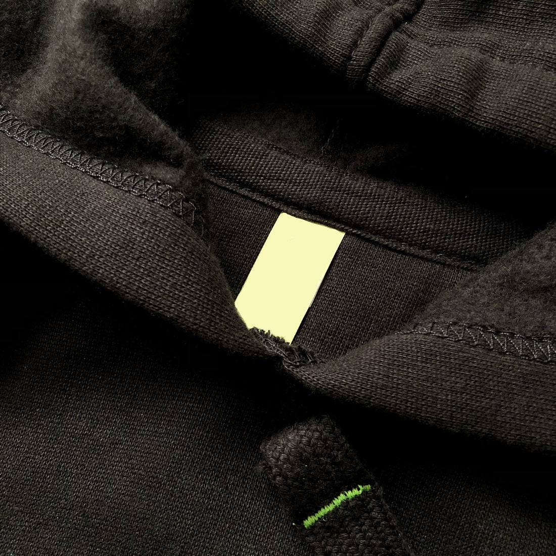 Soft Midweight Organic Cotton Black Hoodie Hood Opening