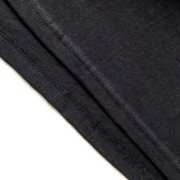 Soft Organic Cotton Midweight Classic Black Long-Sleeve T-shirt Bottom Hem 