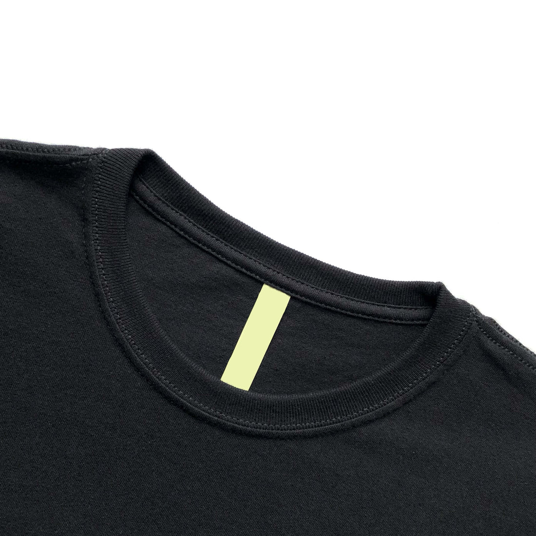 Soft Organic Cotton Midweight Classic Black Long-Sleeve T-shirt Crewneck Seam