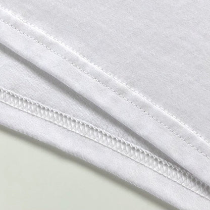 Soft Organic Cotton Midweight Classic White Long-Sleeve T-shirt Bottom Hem