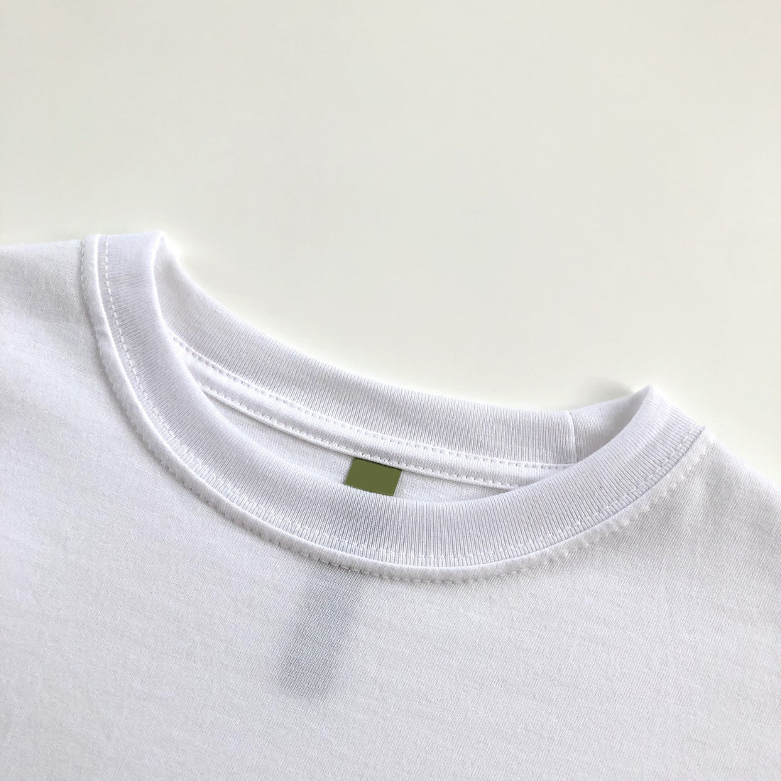 Soft Organic Cotton Midweight Classic White Long-Sleeve T-shirt Crewneck Seam