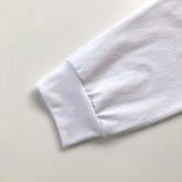 Soft Organic Cotton Midweight Classic White Long-Sleeve T-shirt Sleeve Hem 