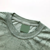 Soft USA Premium Cotton Relaxed Heavyweight Eco Dye Fern Color Blast T-shirt Crewneck Seam