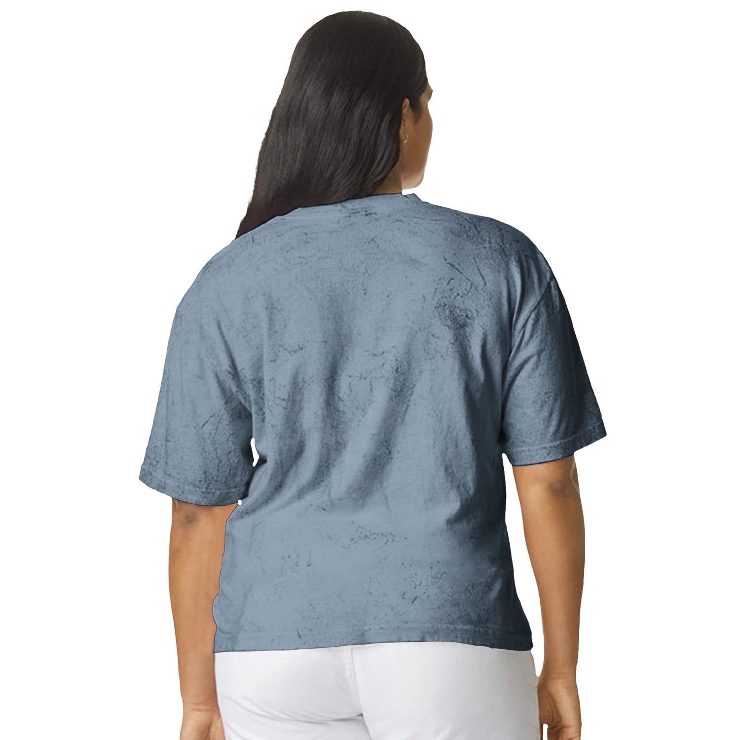 Soft USA Premium Cotton Relaxed Heavyweight Eco Dye Ocean Color Blast T-shirt Back 2