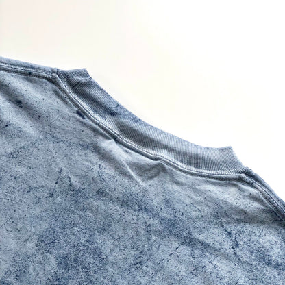 Soft USA Premium Cotton Relaxed Heavyweight Eco Dye Ocean Color Blast T-shirt Crewneck Back Seam