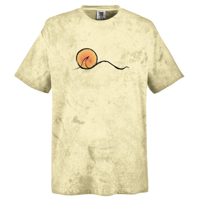 Sunset Design Surf T-shirt | Unisex Heavyweight Tie-Dye Tee | Independent Artist