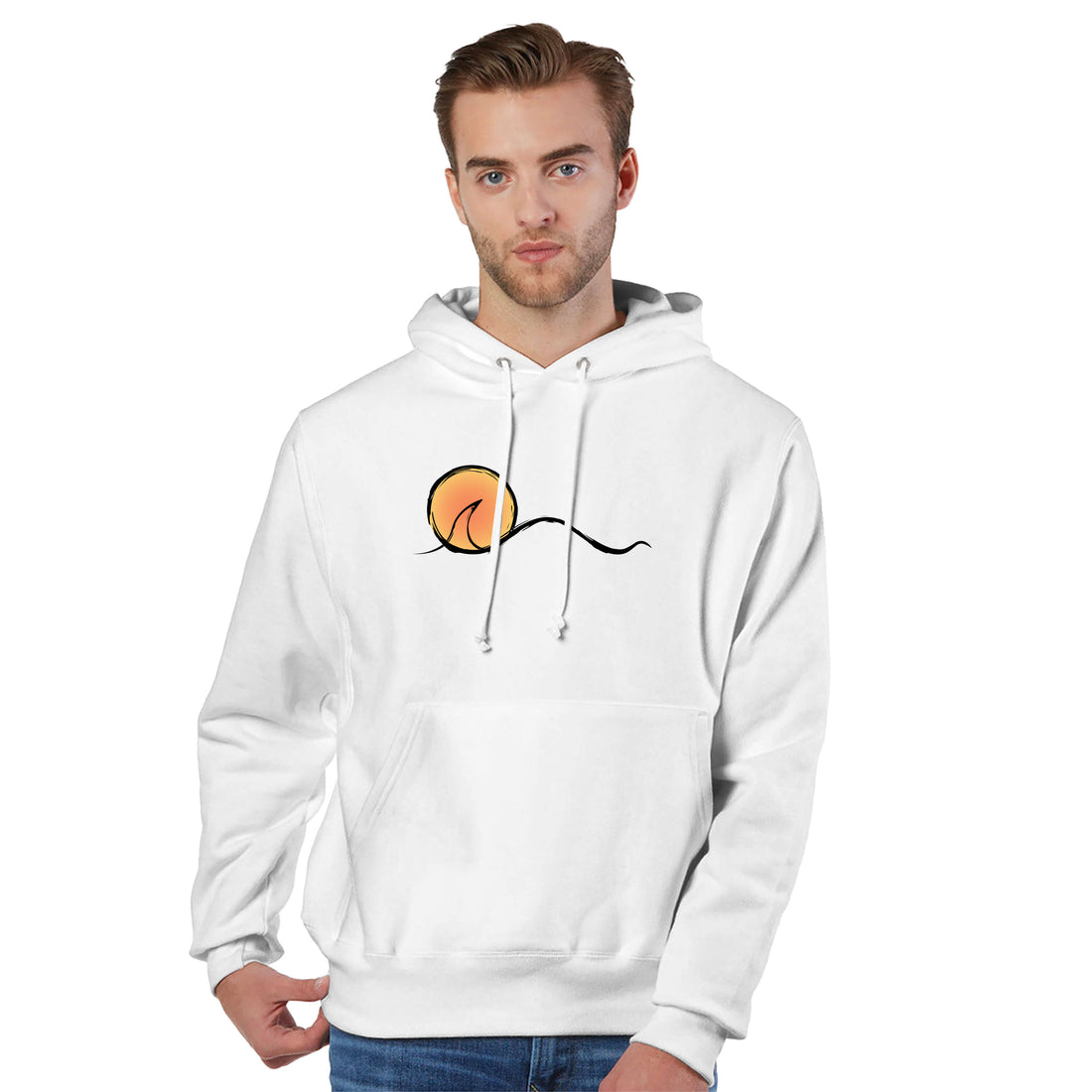 Sunset Street Surf Look Soft Premium Heavyweight White Hoodie | Men&