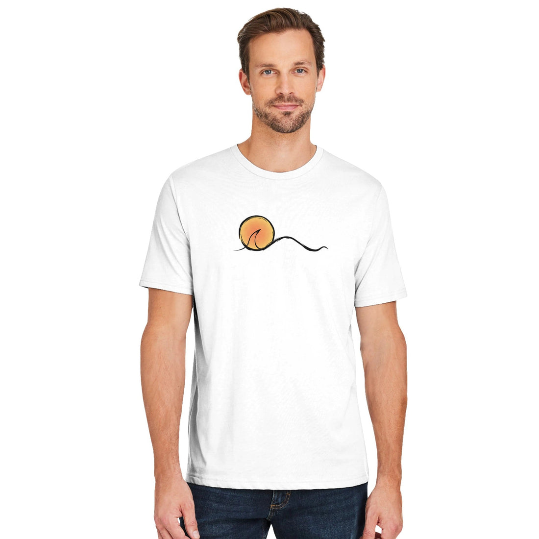 Sunset Street Surf Look Super Soft and Light Premium White T-shirt | Men&