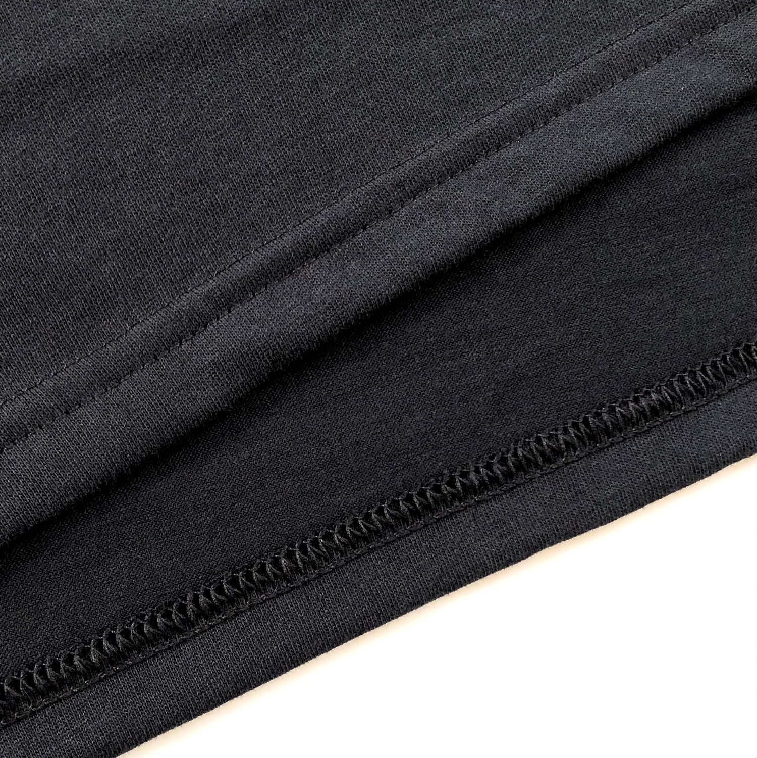 Super Soft Regular Lightweight Premium Blend Black T-shirt Bottom Hem 