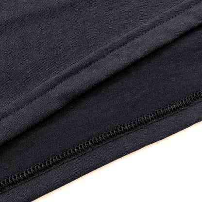 Super Soft Regular Lightweight Premium Blend Black T-shirt Bottom Hem 