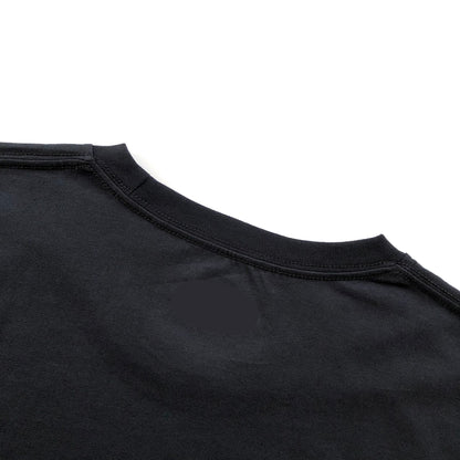 Super Soft Regular Lightweight Premium Blend Black T-shirt Crewneck Back Seam