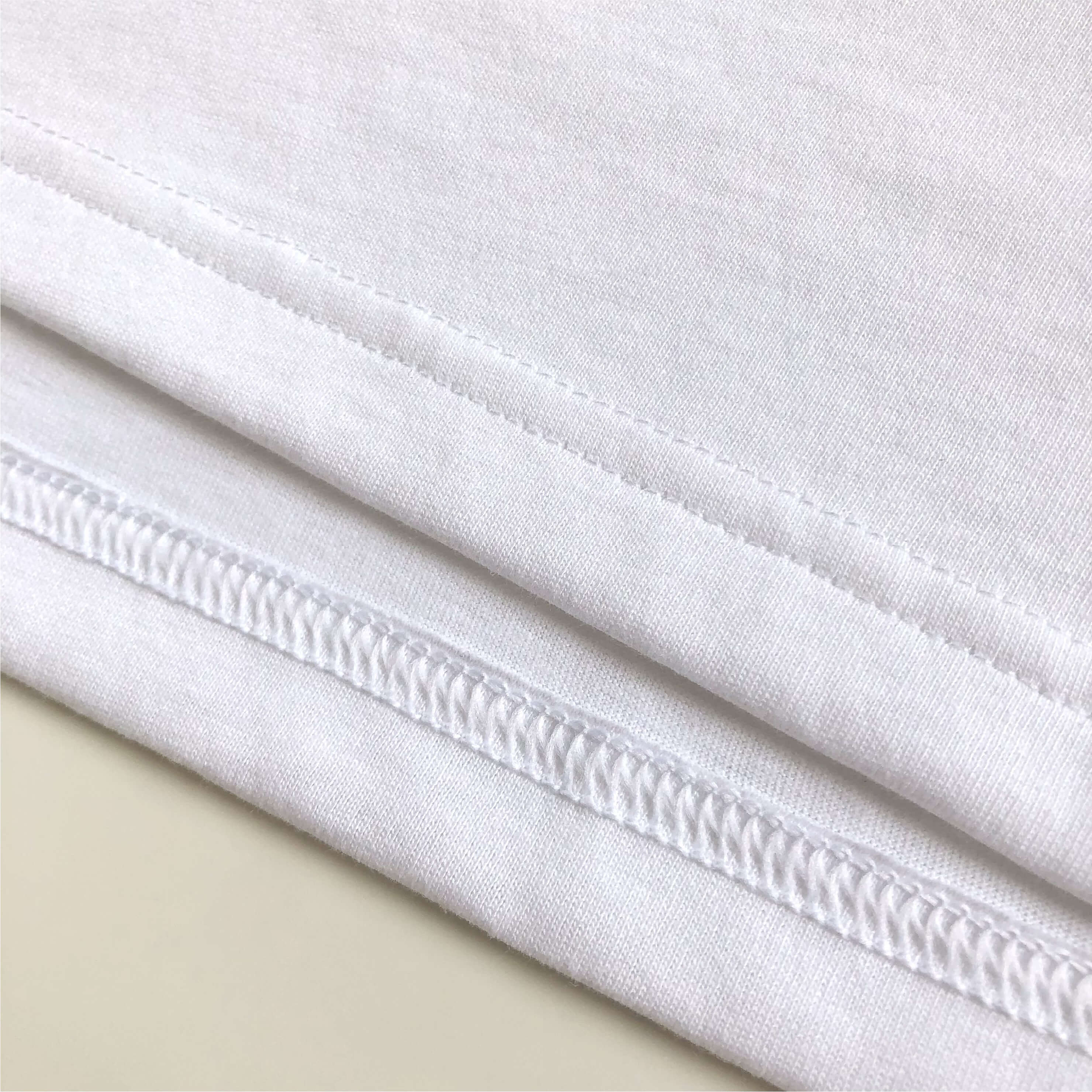 Super Soft Regular Lightweight Premium Blend White T-shirt Bottom Hem 