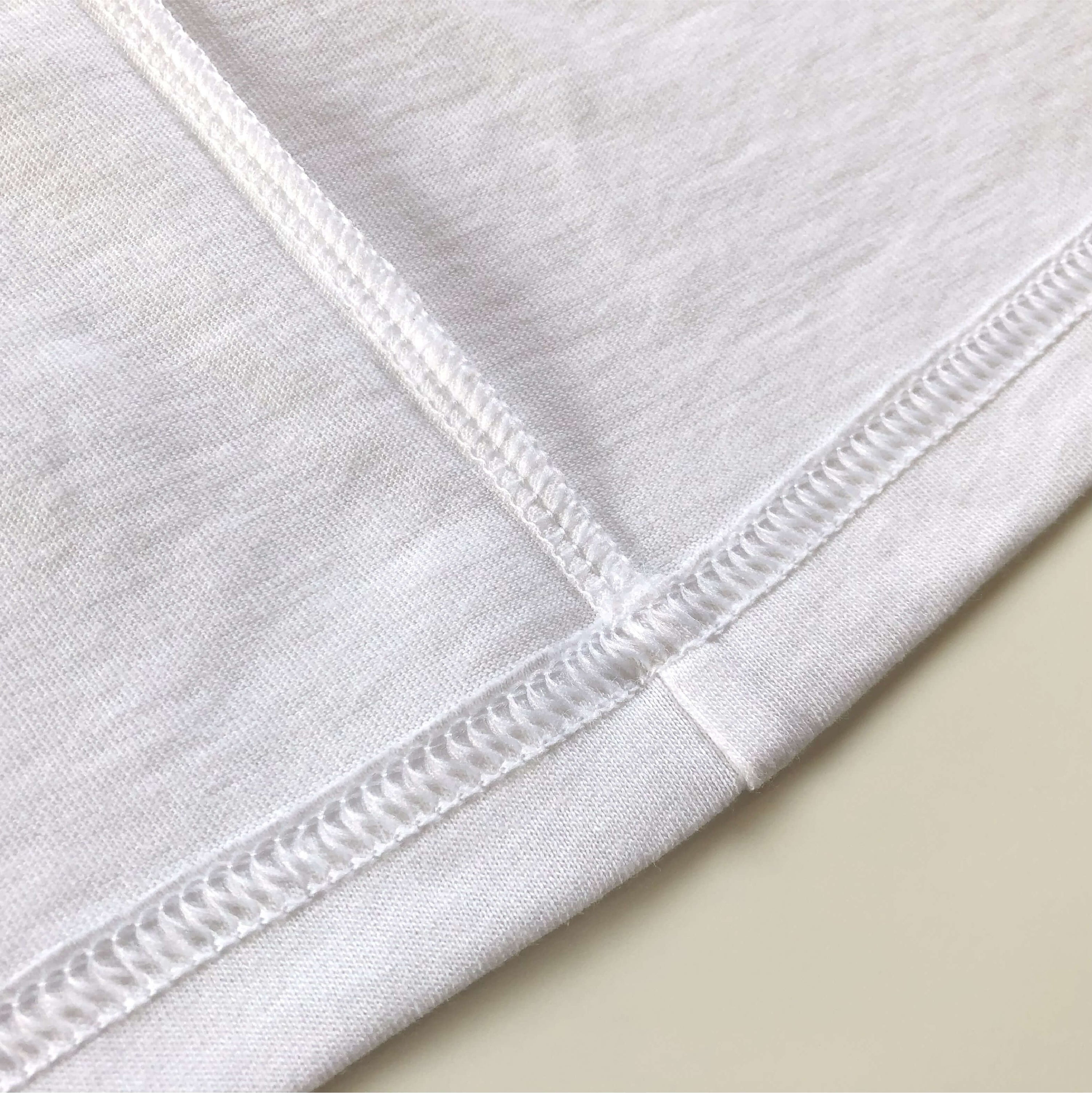 Super Soft Regular Lightweight Premium Blend White T-shirt Inner Seam 