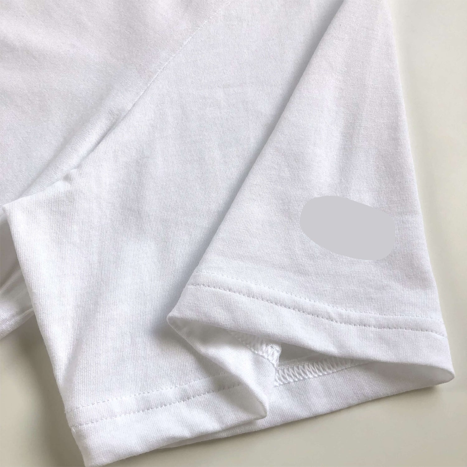 Super Soft Regular Lightweight Premium Blend White T-shirt Sleeve Hem 