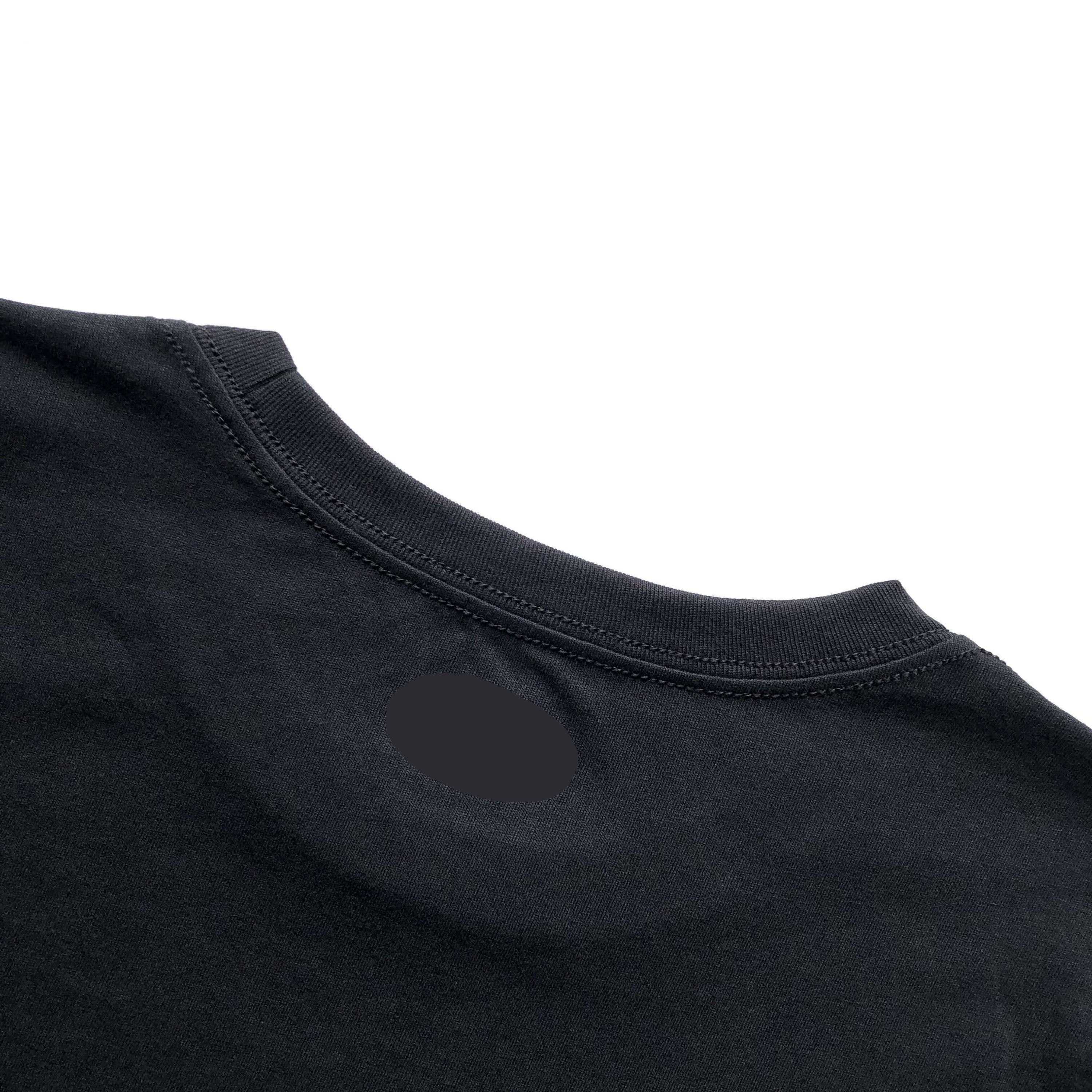 Super Soft Relaxed Lightweight Premium Blend Black T-shirt Crewneck Back Seam
