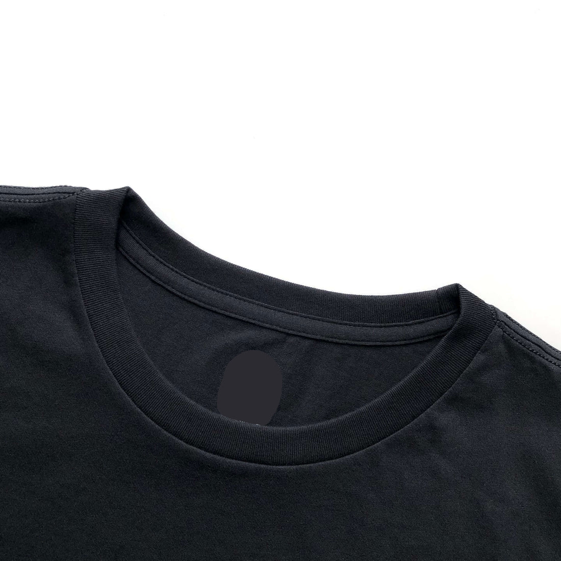 Super Soft Relaxed Lightweight Premium Blend Black T-shirt Crewneck Seam