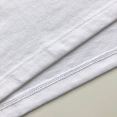 Super Soft Relaxed Lightweight Premium Blend White T-shirt Bottom Hem 