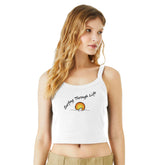 Surfing Through Life Street Surf Look Light and Soft Premium Cotton White Strap Top | Women&