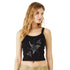 Tribal Flower Line Art Black Strap Top | Light and Soft Premium Cotton-Poly Blend |  Women&