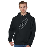 Tribal Surfboard Street Surf Look Black Hoodie | Soft Premium Heavyweight Cotton-Poly Blend | Men&