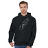 Tribal Surfboard Street Surf Look Black Hoodie | Soft Premium Heavyweight Cotton-Poly Blend | Men&