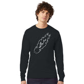 Tribal Surfboard Street Surf Look Black Long-Sleeve T-shirt | Classic Midweight Premium Cotton | Men&